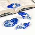 Cobalt & Silver Half Moon Spreaders