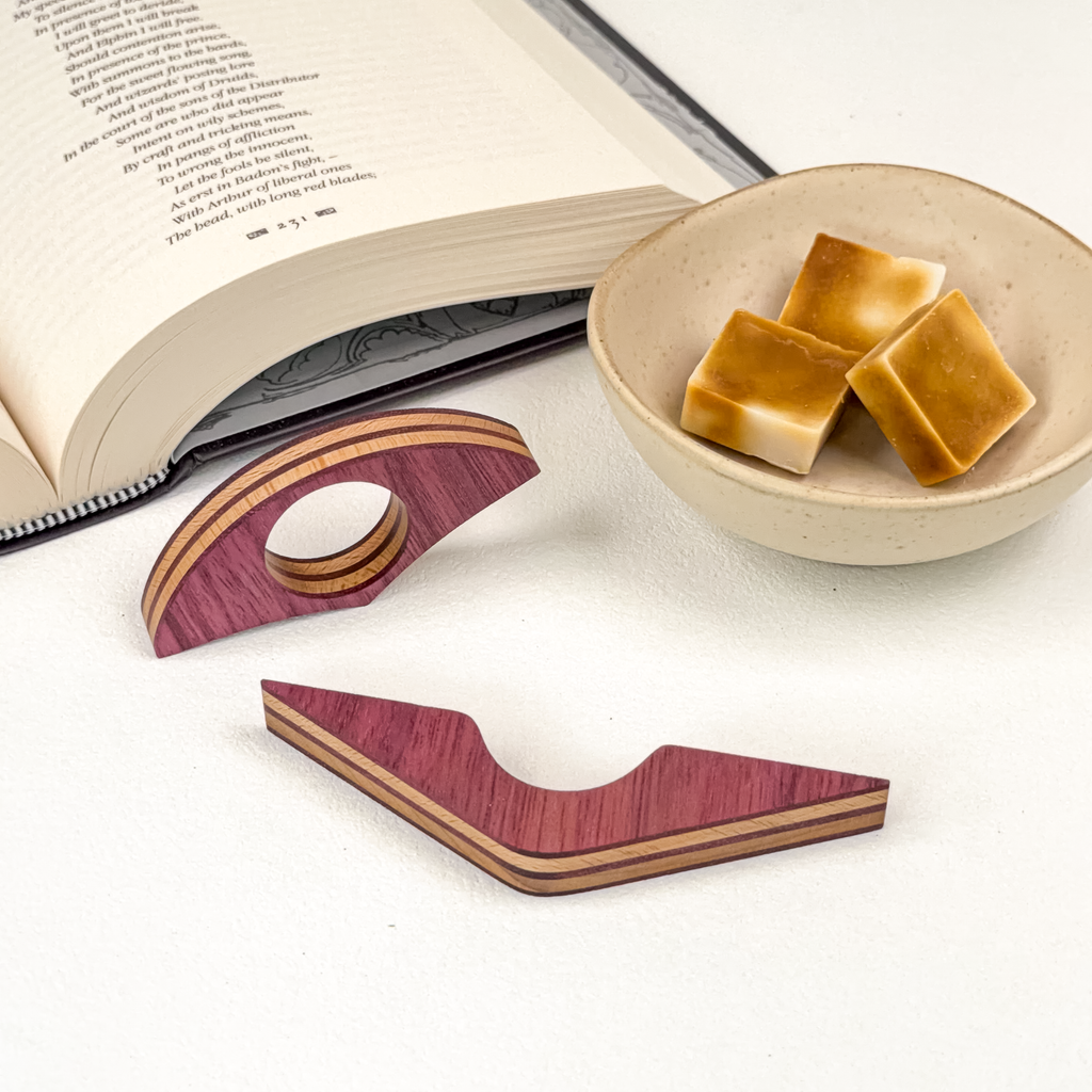 Purple Heart & Maple Wooden Page Spreader
