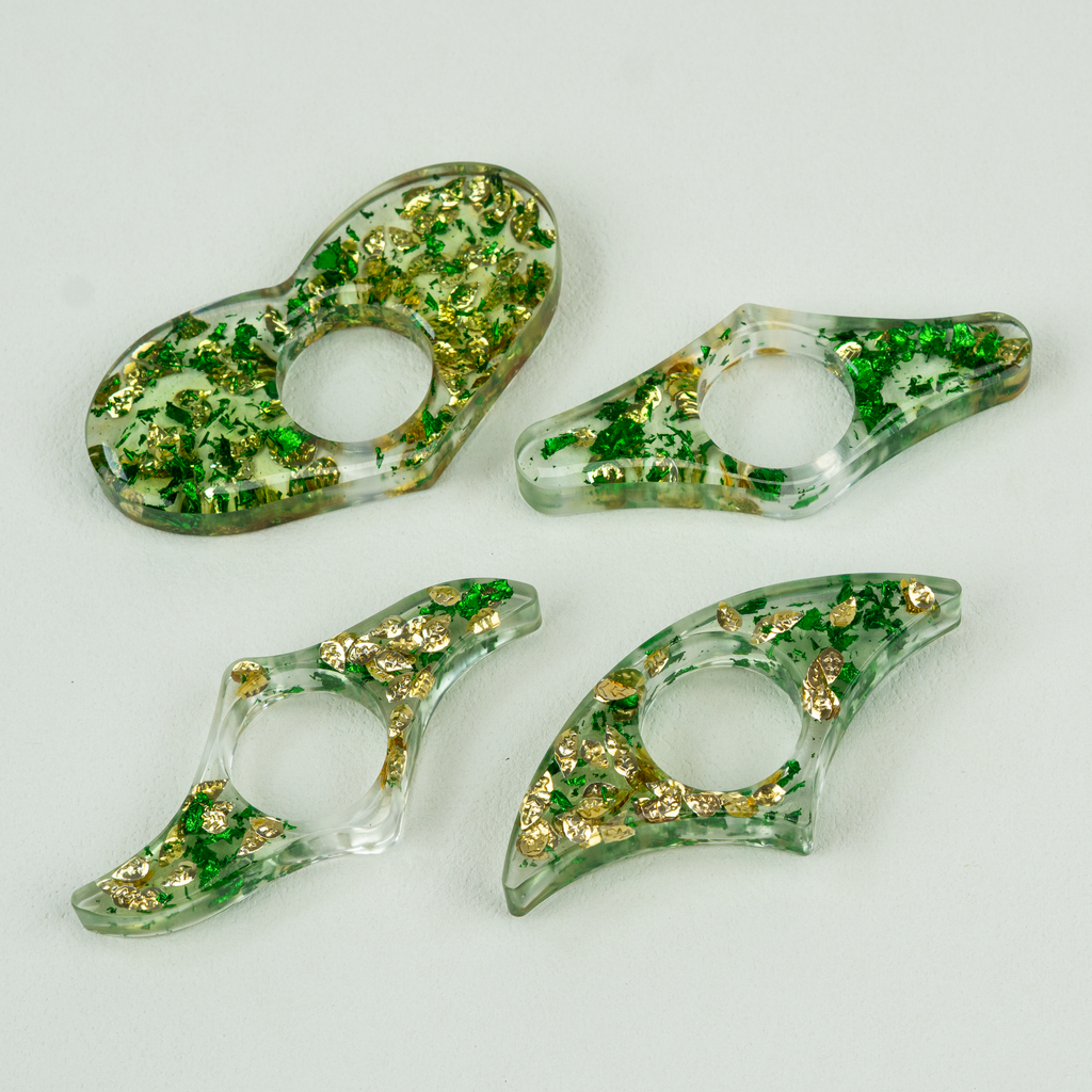 Emerald & Gold Leaf Foil Spreaders