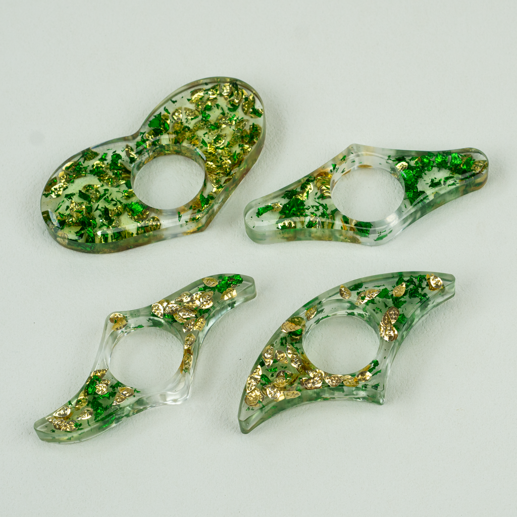 Emerald & Gold Leaf Foil Spreaders