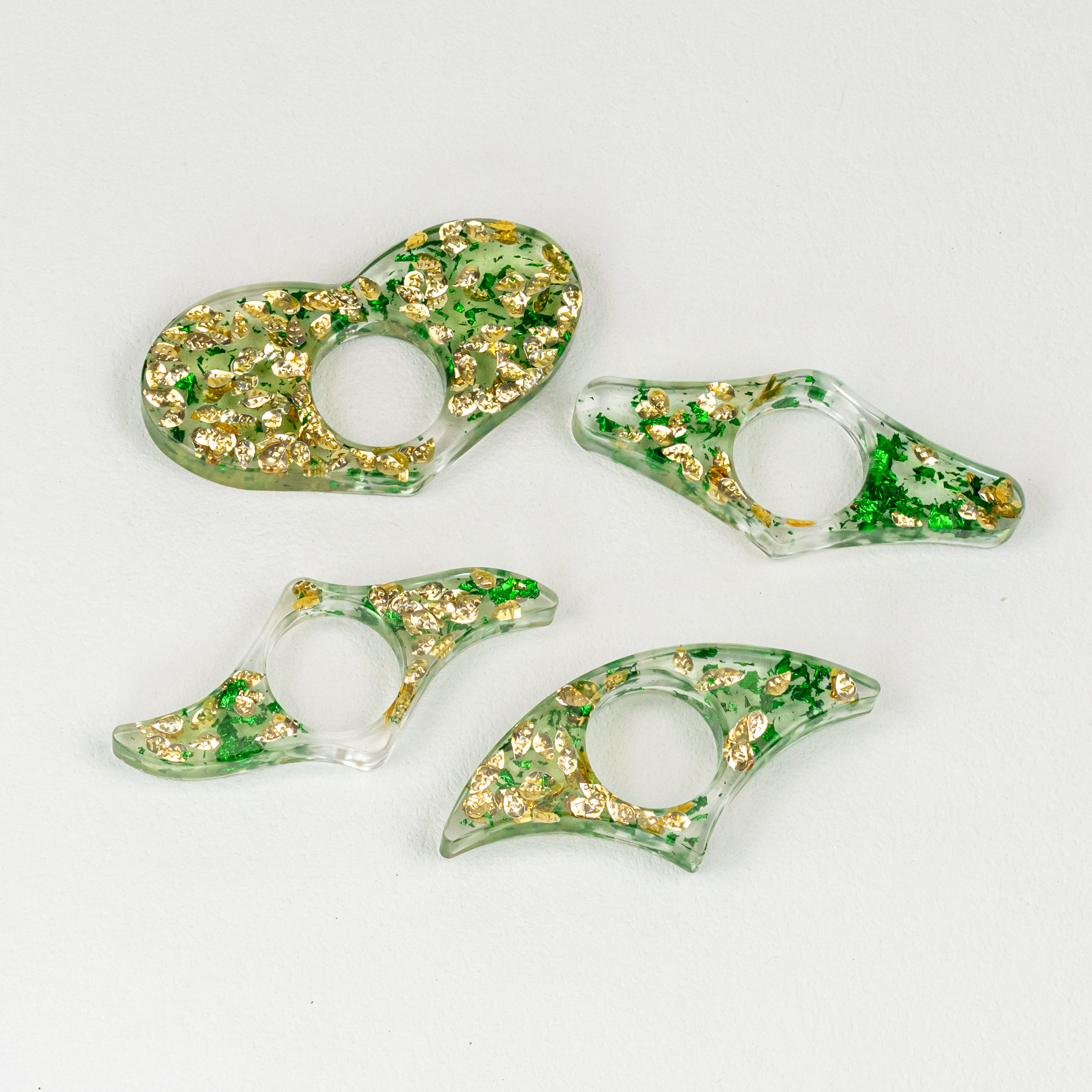 Emerald & Gold Leaf Foil Spreaders