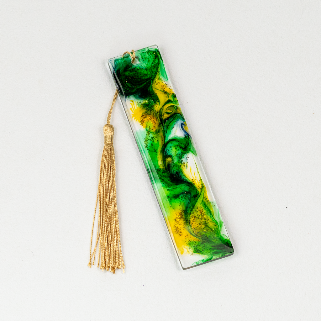 Emerald & Gold Wisp Bookmarks