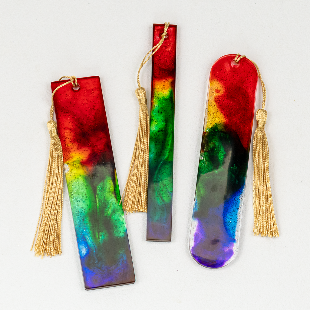 Rainbow Glitter Bookmarks