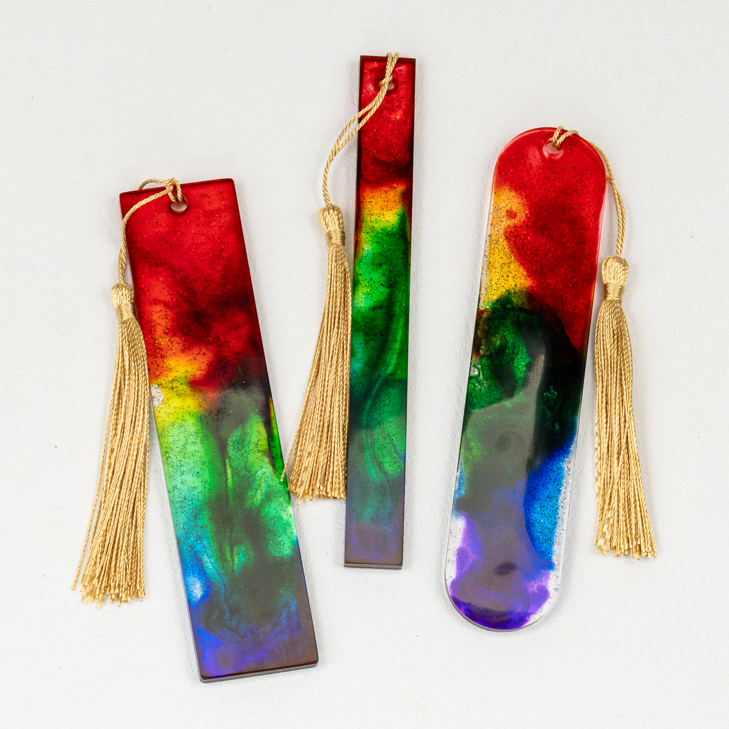Rainbow Glitter Bookmarks
