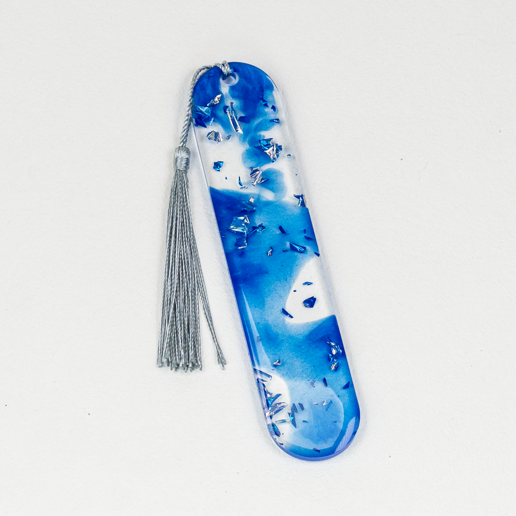 Cobalt & Silver Foil Bookmarks