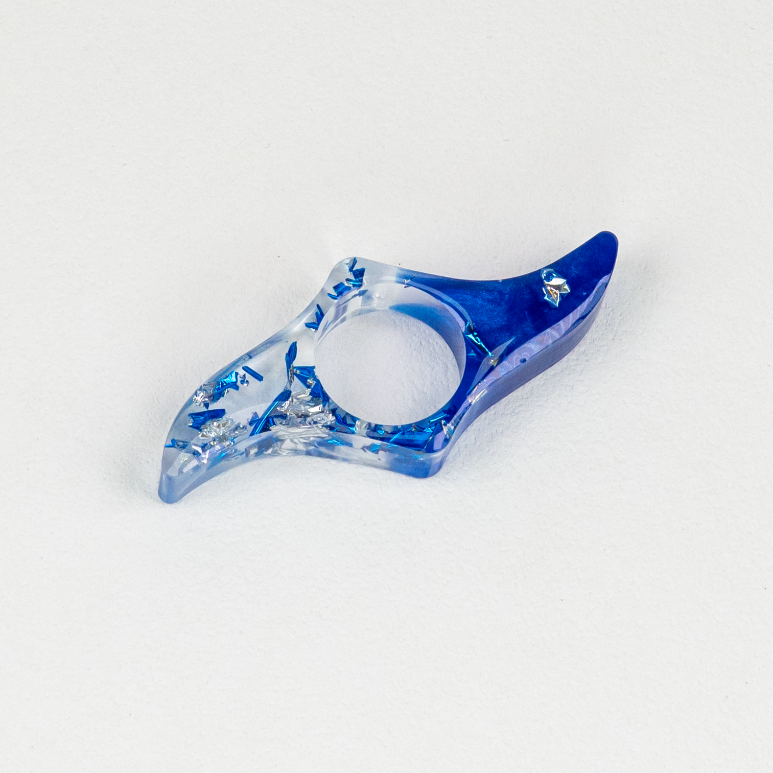 Cobalt & Silver Half Moon Spreaders