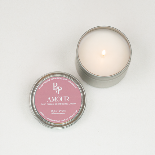 Amour 3.5oz Candle Tin
